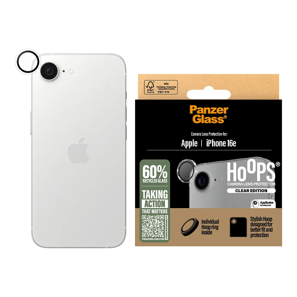 PanzerGlass   Hoops  Kameraschutz Transparent iPhone 17e   16e Notebook & Tablet Zubehoer