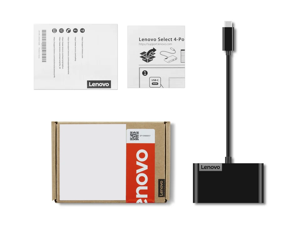 Lenovo GX91L84354 Schnittstellen Hub USB 3 2 Gen 1  3 1 Gen 1  Type C 625 Mbit s Schwarz Akkus Powerbanks & Kabel