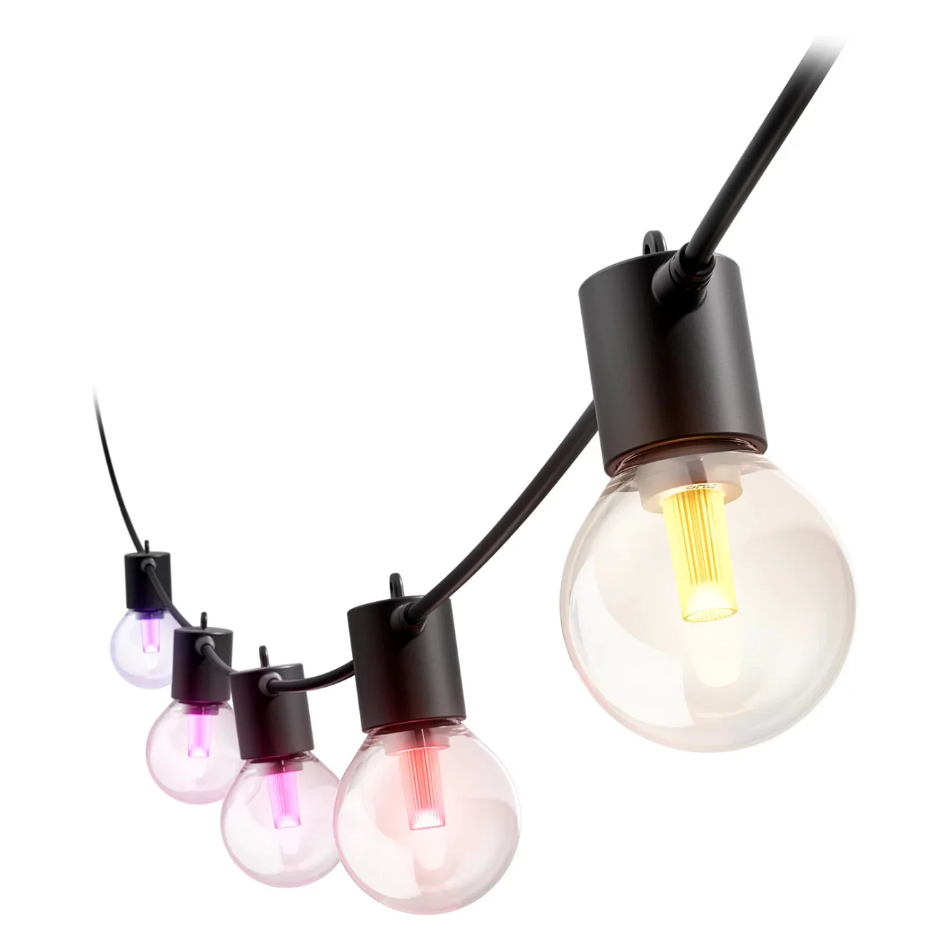 Philips Hue White and Color ambiance Hue Festavia Globe Outdoor Lichterkette  7 m Aussenleuchten