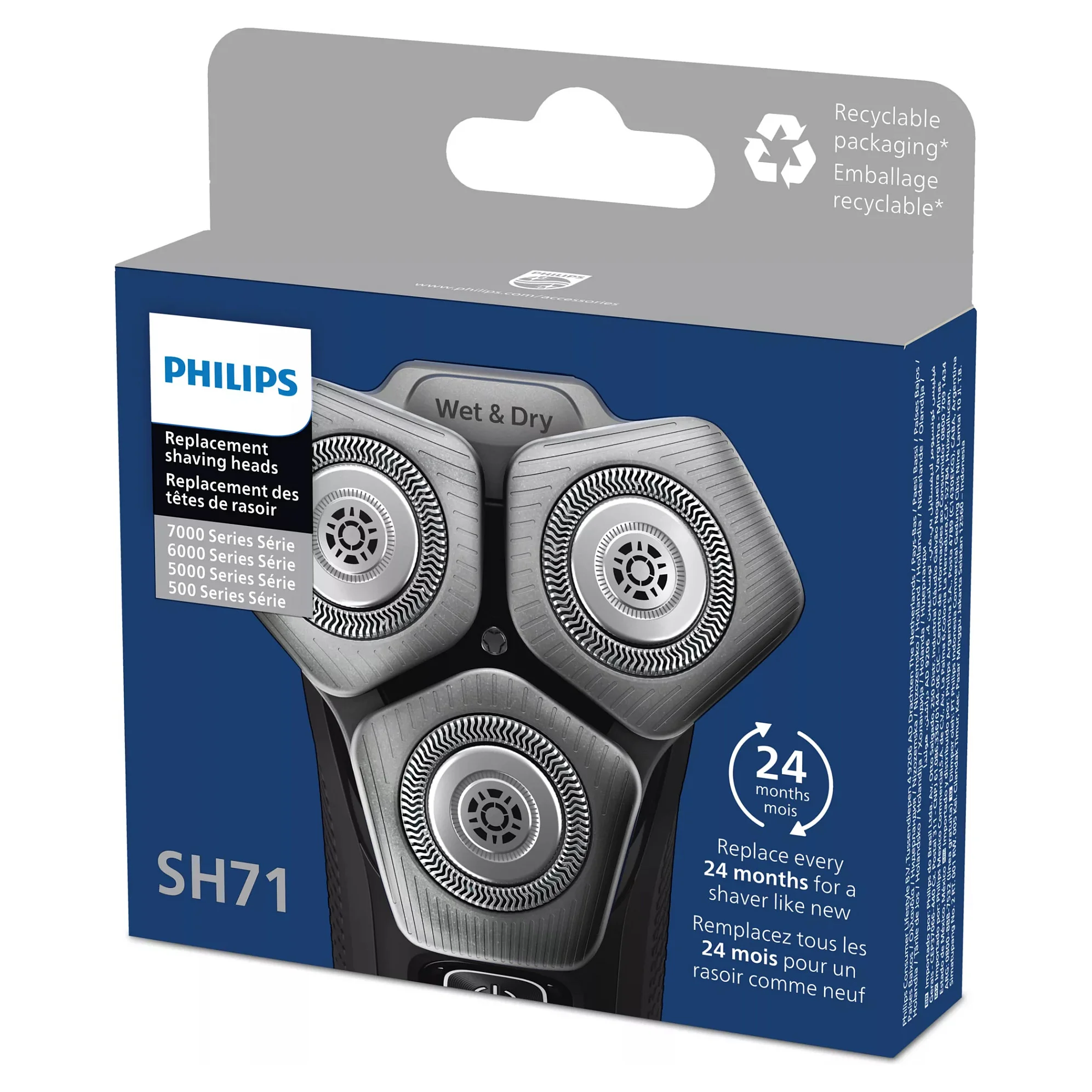 Philips SH71 50 Ersatz Scherkoepfe fuer Rasierer   Hochwertige Ersatzteile   Kompatibel mit Philips Rasierern Körperpflege