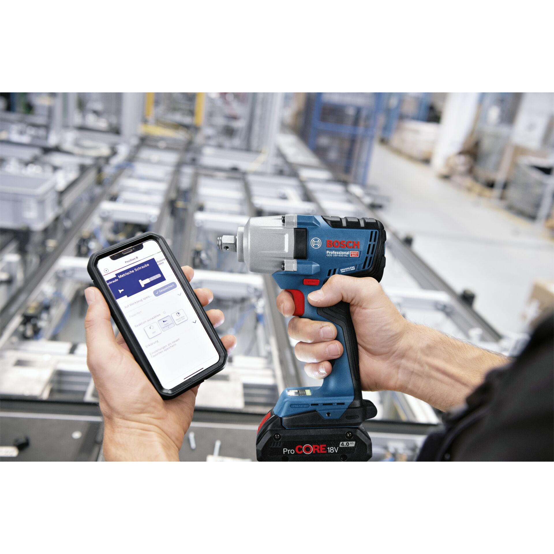 Bosch GDS 18V 450 HC  2xPC4 0Ah  L BOXX  Bohrer & Schrauber
