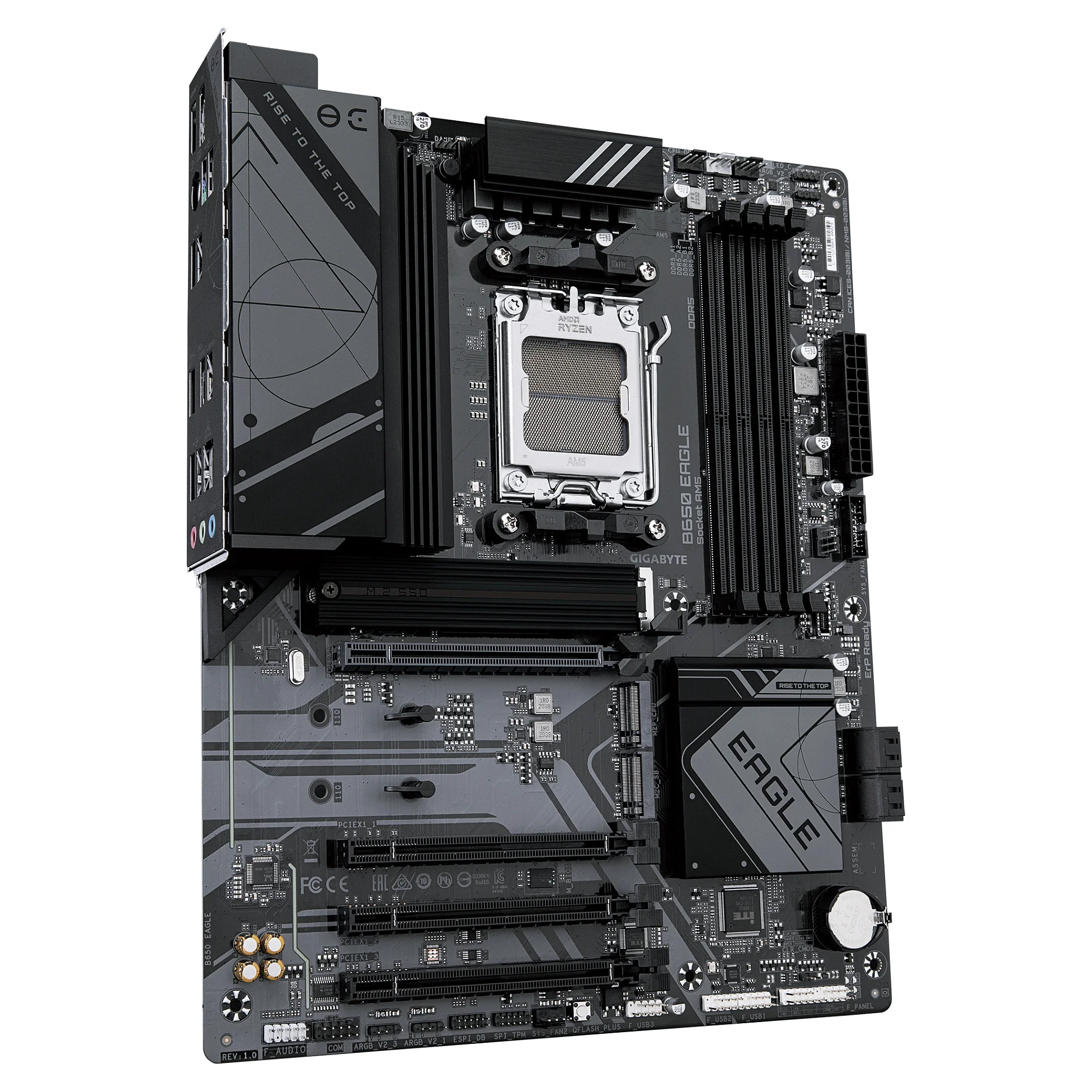 GIGABYTE B650 EAGLE Mainboard   AMD Ryzen 9000er Serie  12 2 2 Phasen VRM  bis zu 7600 MHz DDR5  OC   1xPCIe 5 0   2xPCIe 4 0 M 2  GbE LAN  USB 3 2 Gen 2 PC-Zubehoer