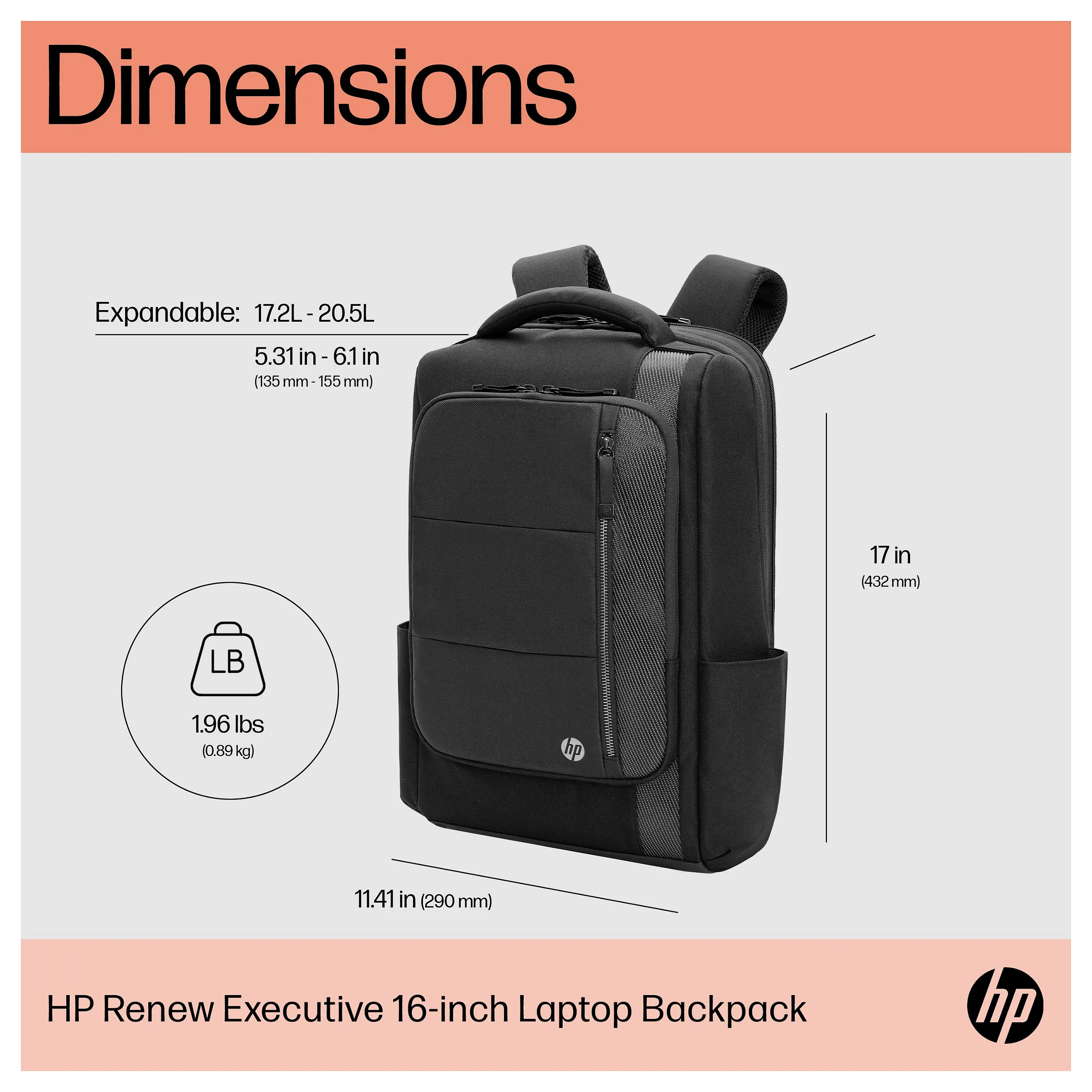 HP Renew Executive Laptop Rucksack  16 Zoll  Notebook & Tablet Zubehoer