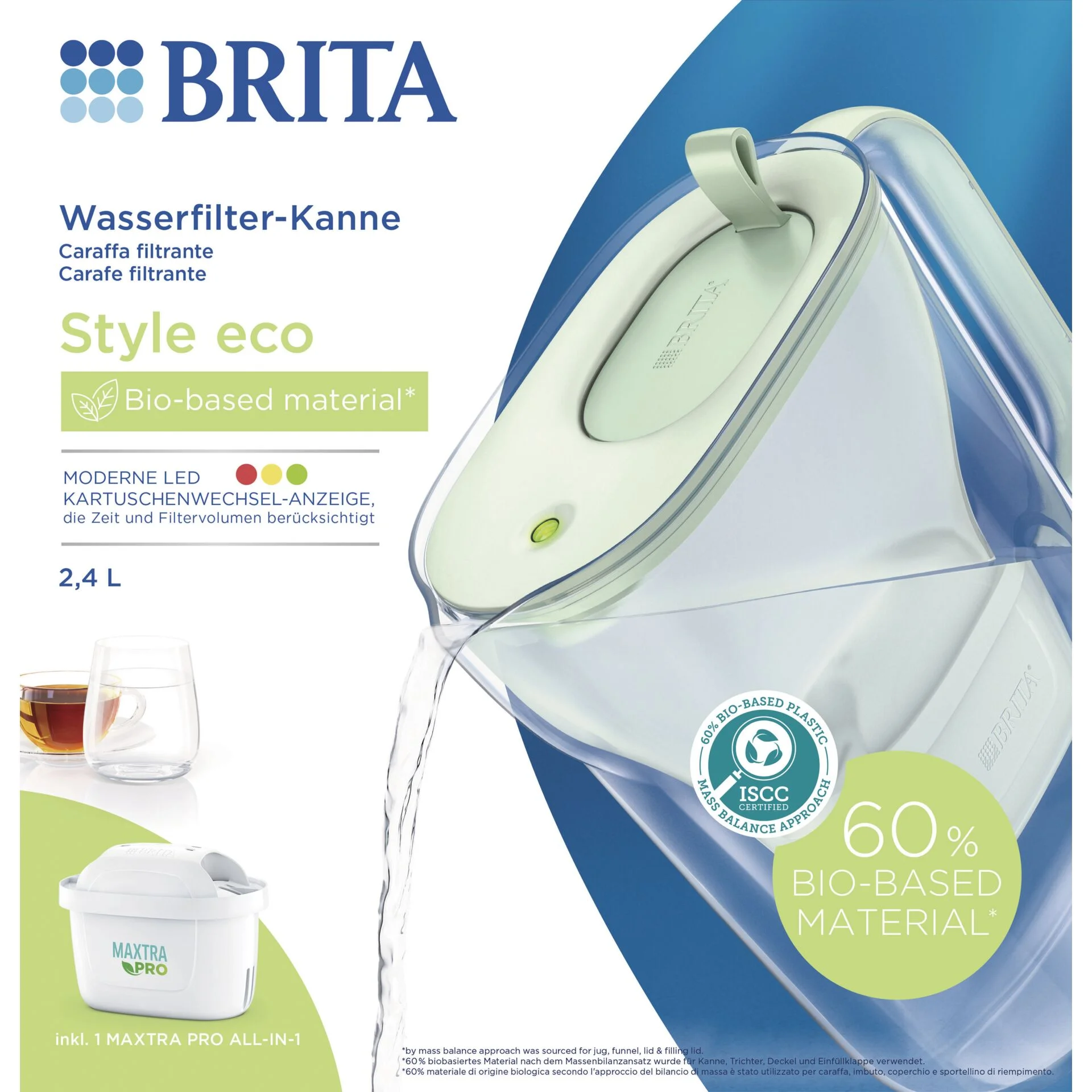 Brita tischwasserfilter style eco  gruen  inkl  1 filter Kuechenkleingeraete