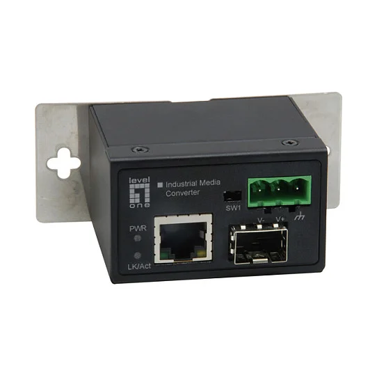 LevelOne IEC 4000 Netzwerk Medienkonverter 100 Mbit s Schwarz