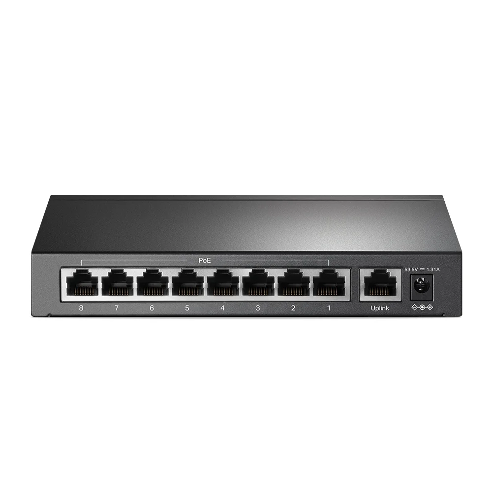 TP Link 9 Port 10 100Mbit s Desktop Switch mit 8 PoE  Ports Switches