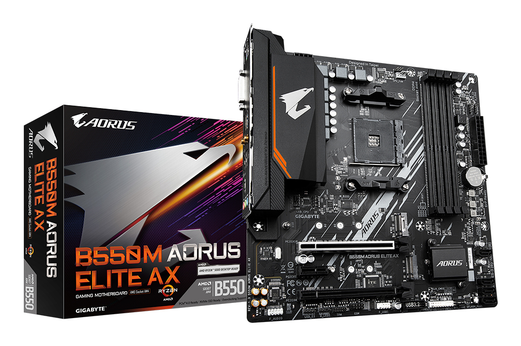 Gigabyte B550M AORUS Elite AX  B550 AM4 mATX DDR4  PC-Zubehoer