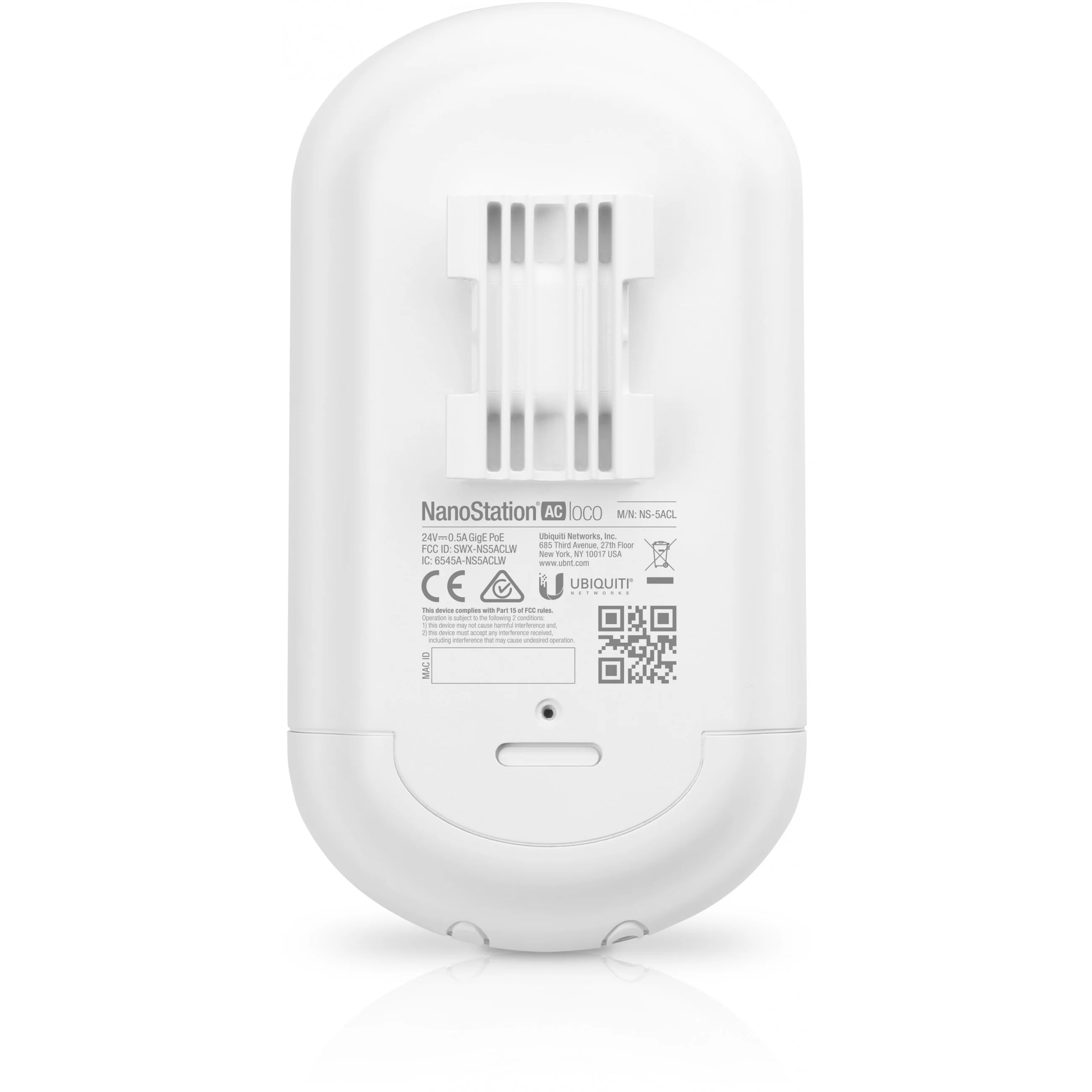 Ubiquiti Loco5AC Wireless Bridge   5 GHz   2x 10 100 1000 Mbps   PoE   Schwarz Ueberwachungskameras