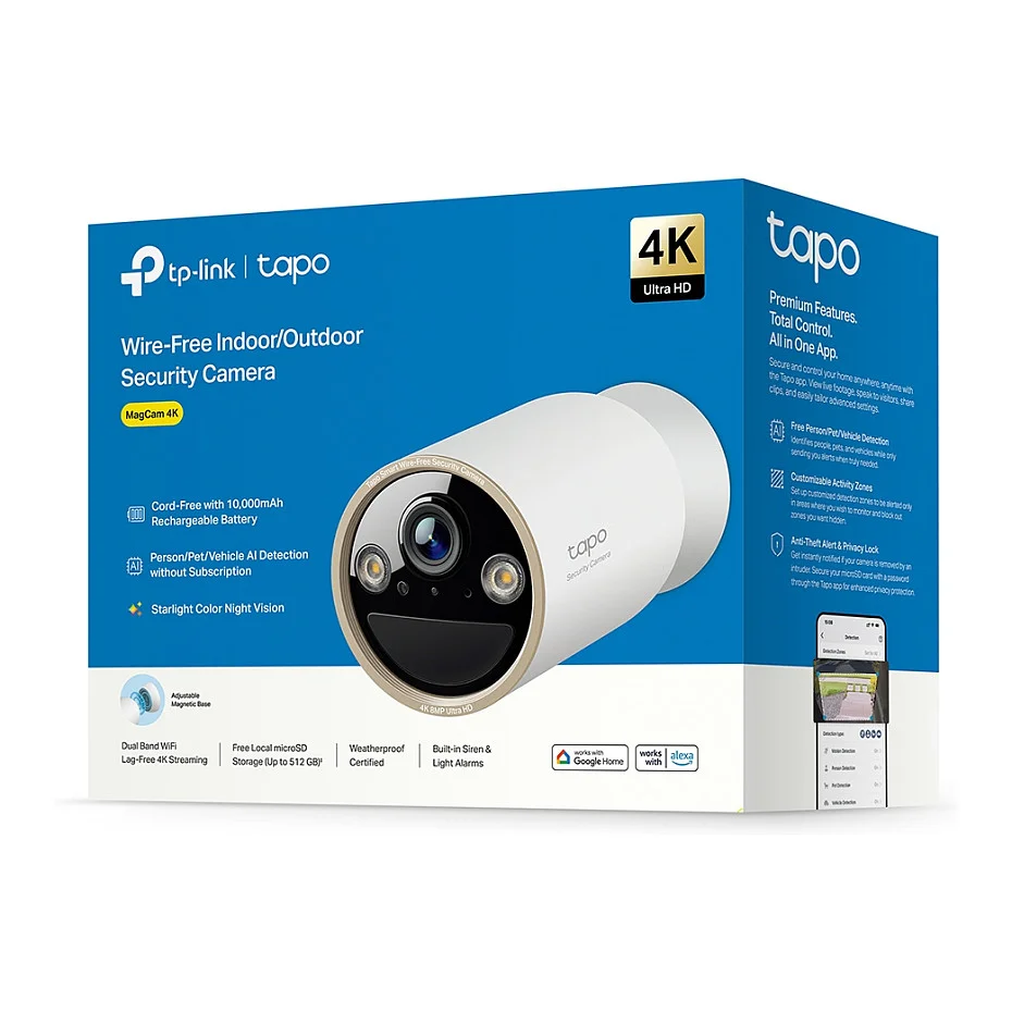 TP Link Tapo C460 EU  Patrone  Form  IP Sicherheitskamera Draussen 3840 x 2160 Pixel Wand Ueberwachungskameras