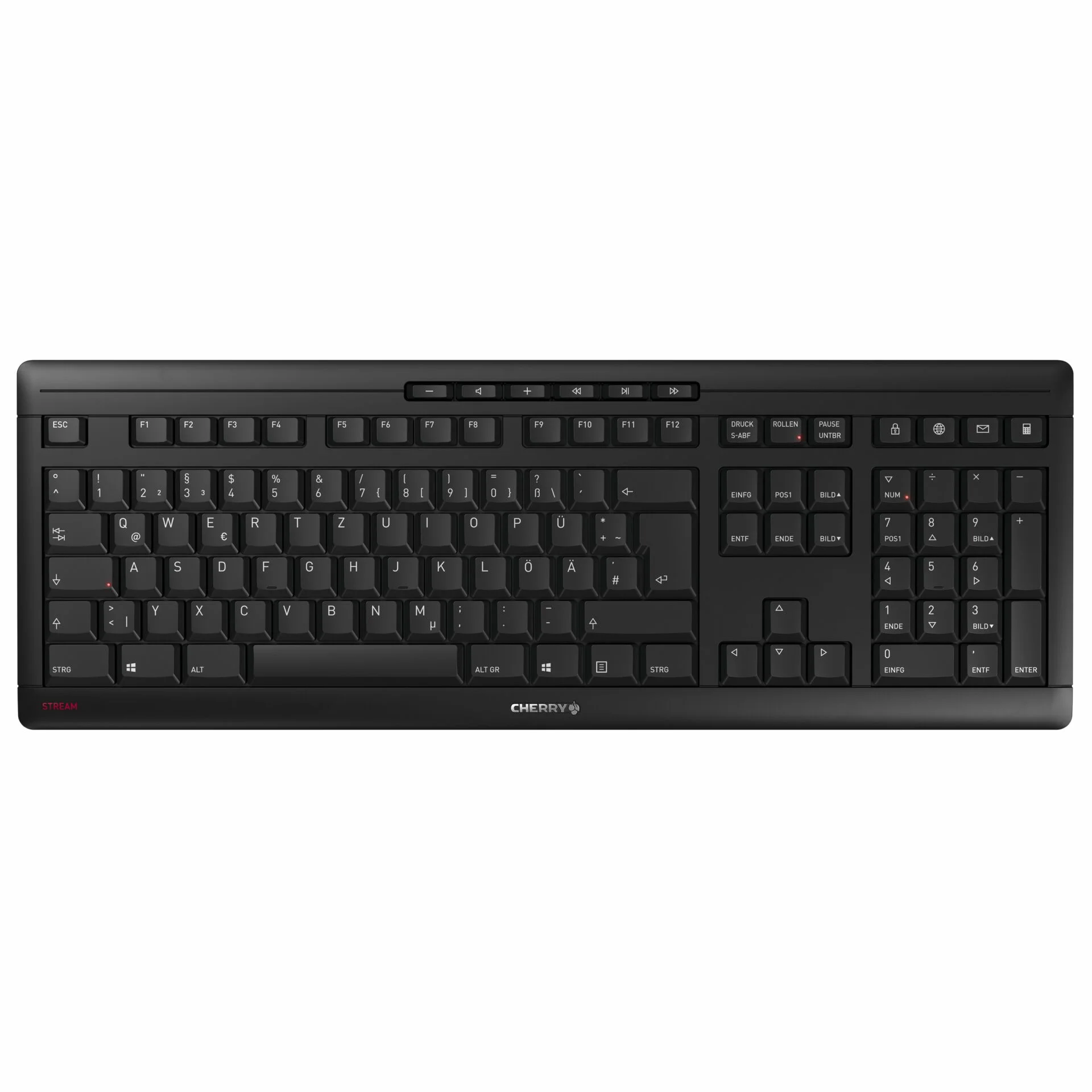 CHERRY Stream Desktop Recharge Tastatur Maus enthalten Universal RF Wireless QWERTZ Deutsch Schwarz Tastaturen & Maeuse