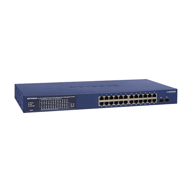 NETGEAR GS724TP Managed L2 L3 L4 Gigabit Ethernet  10 100 1000  Power over Ethernet  PoE  Blau Switches