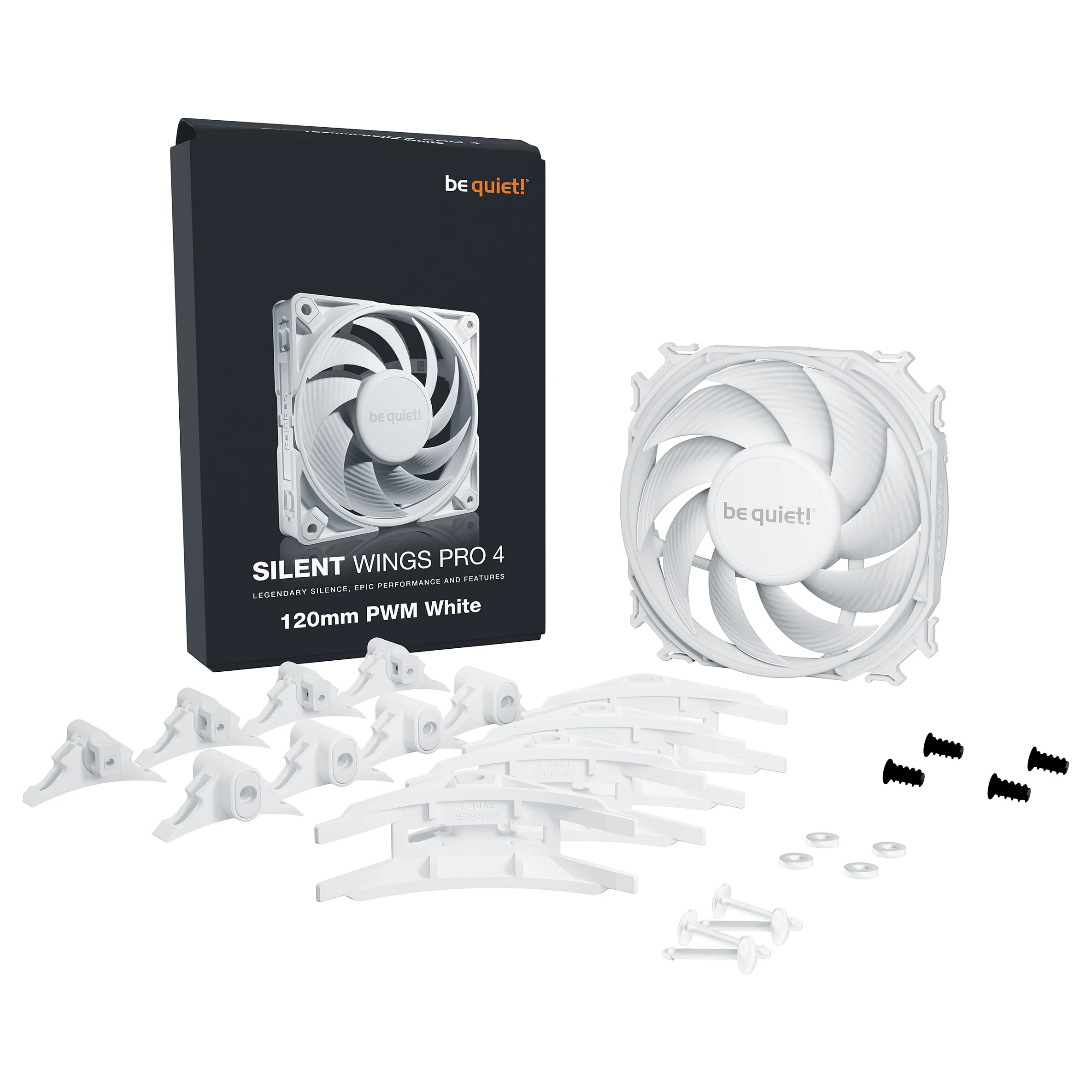 be quiet  BL118 Computerkuehlsystem Computergehaeuse Ventilator 12 cm Weiss 1 Stueck e  PC-Komponenten