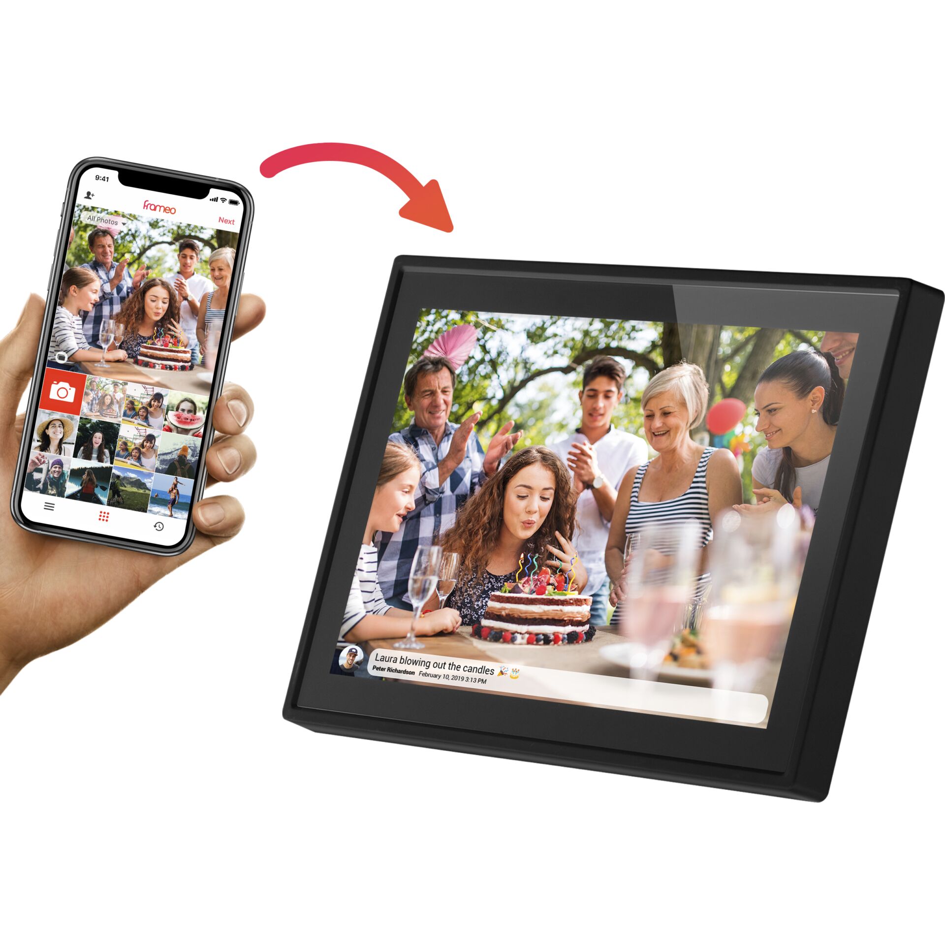 Denver Frameo PFF 1021 schwarz 25 4cm  10 1   16GB Video & Audio