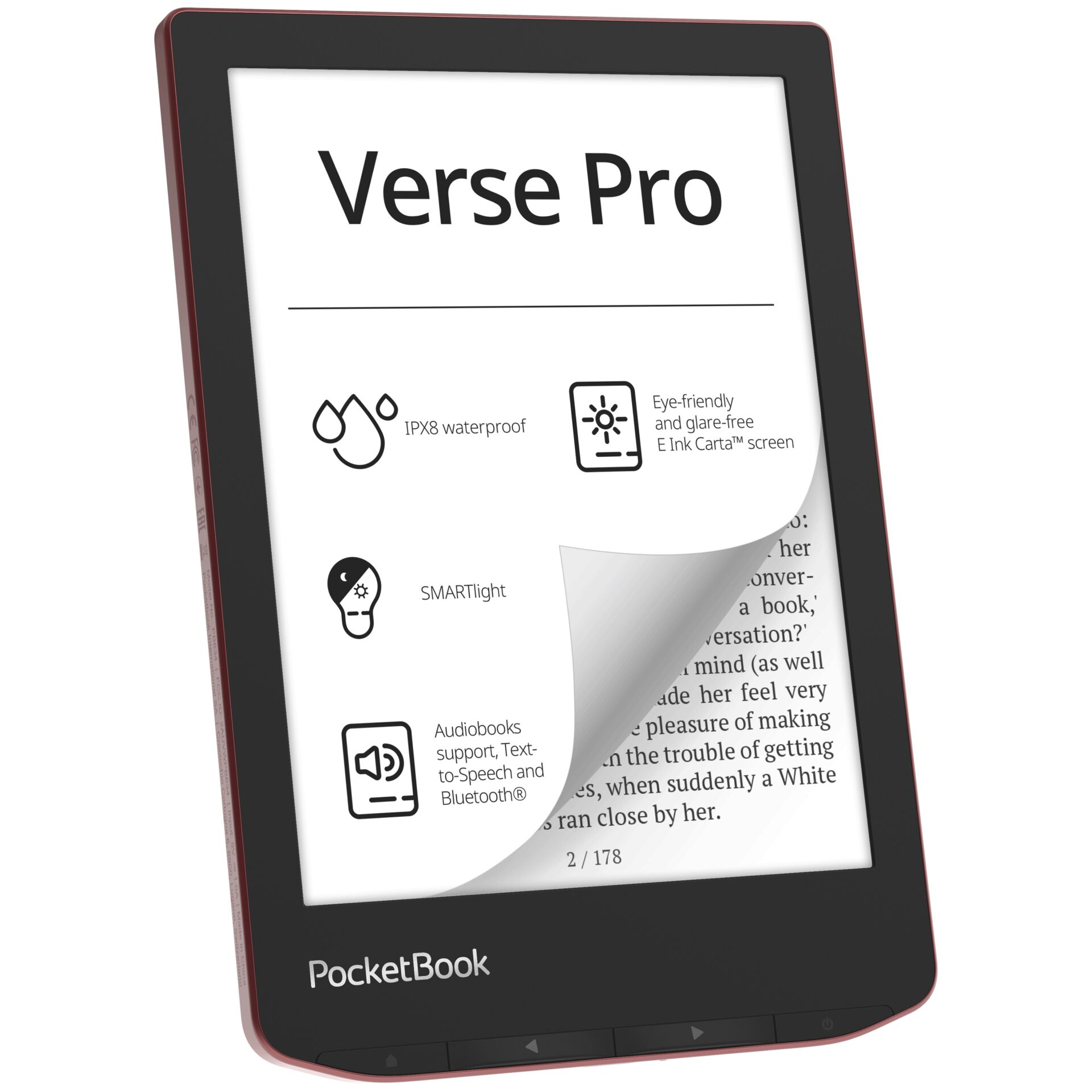 PocketBook Verse Pro Passion Red Notebooks & E-Book Reader E-Book Reader