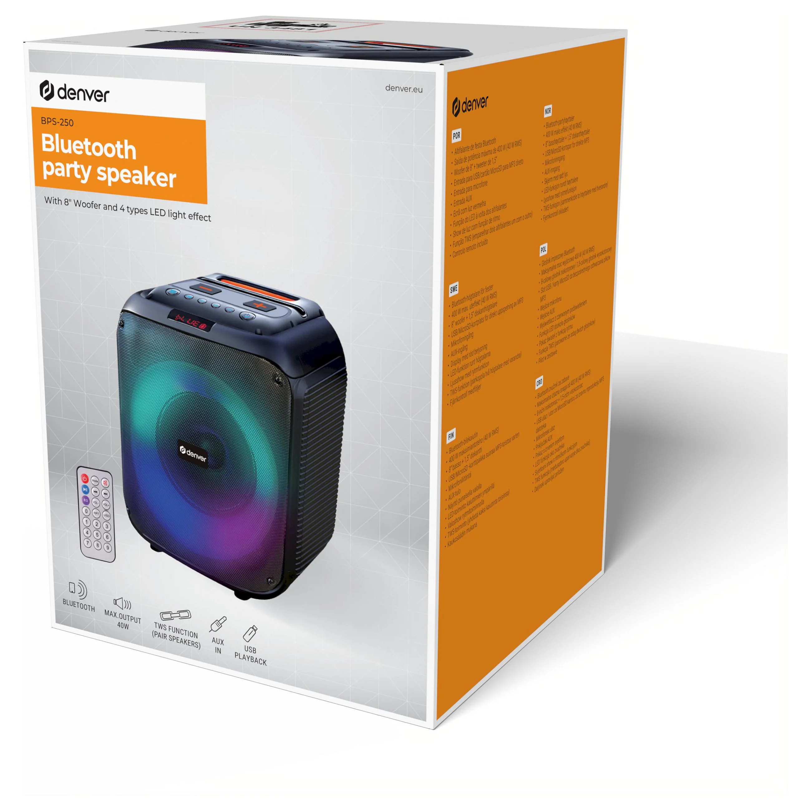 Denver Party Speaker BPS 250 Video & Audio