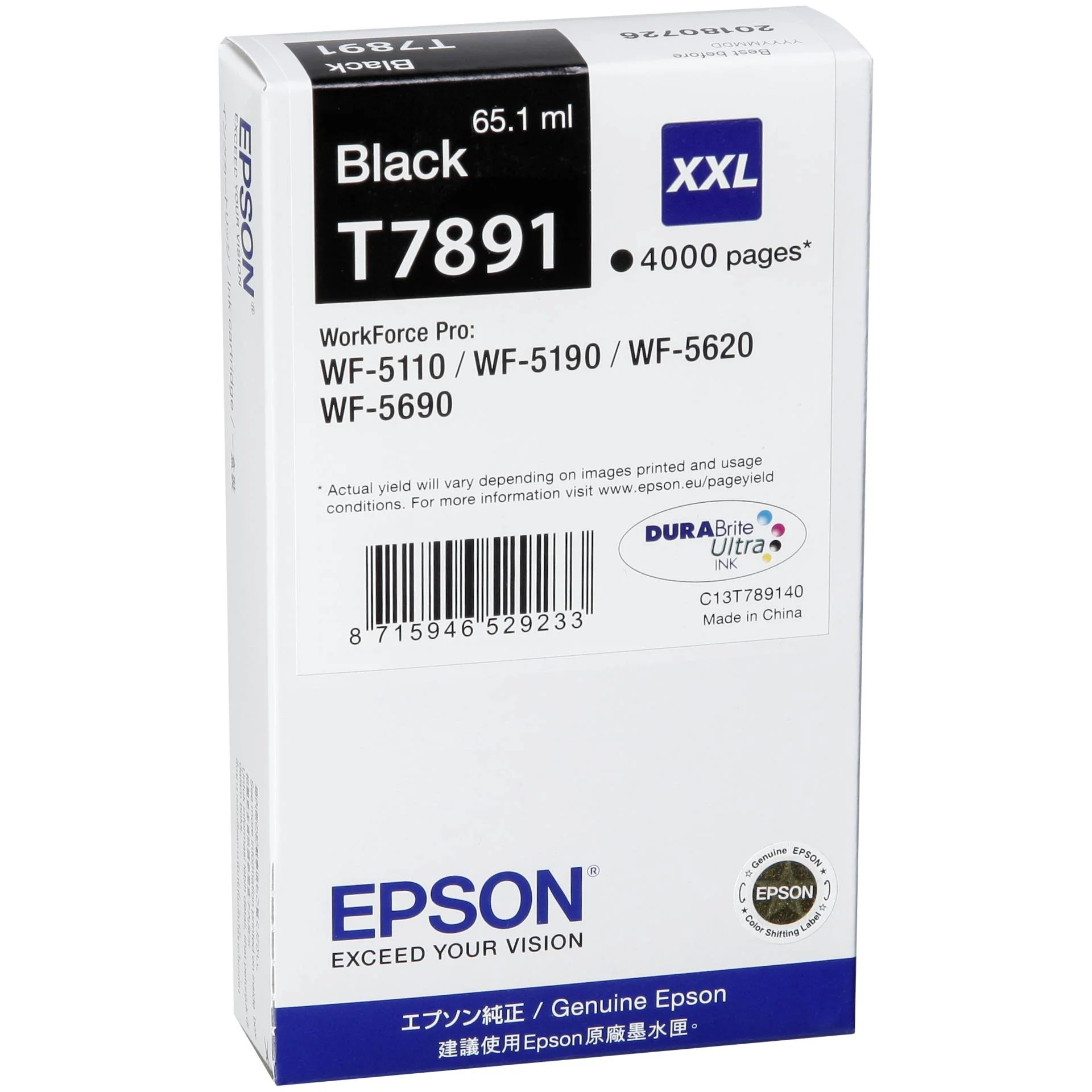 Epson Tintenpatrone XXL Black 4k Drucker & Scanner