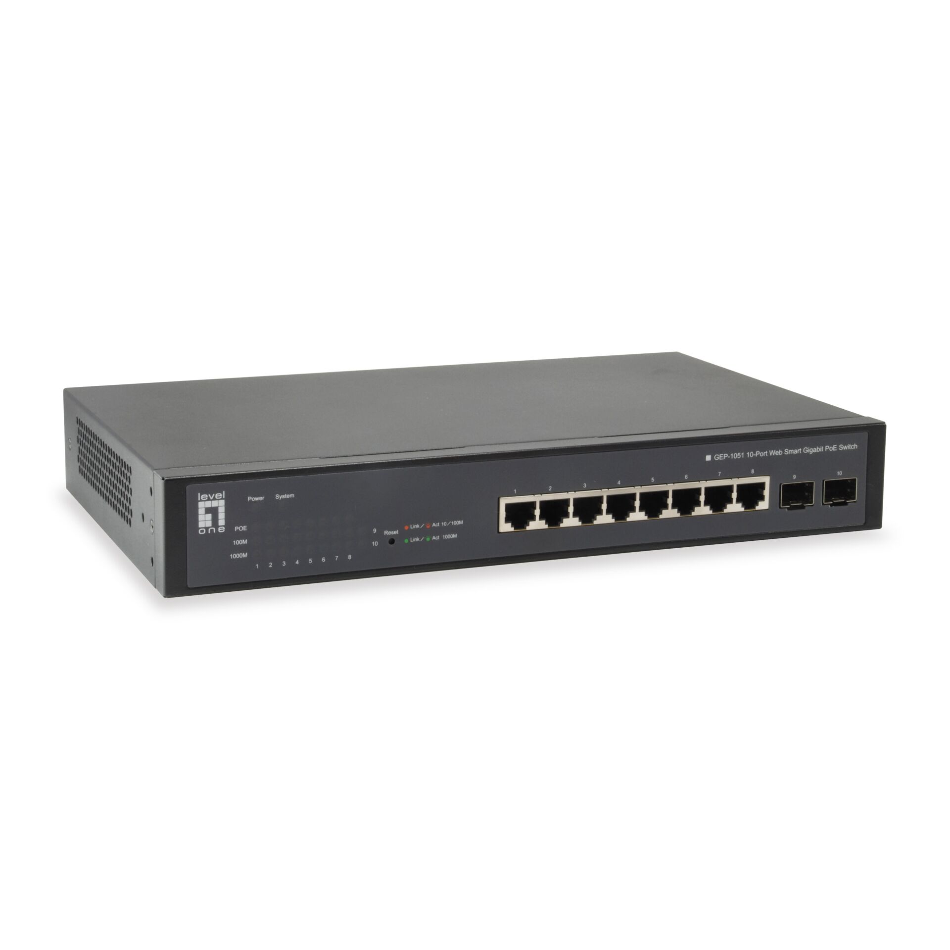 LevelOne GEP 1051 Netzwerk Switch Managed L2 L3 L4 Gigabit Ethernet 10 100 1000 Power over Ethernet PoE Schwarz