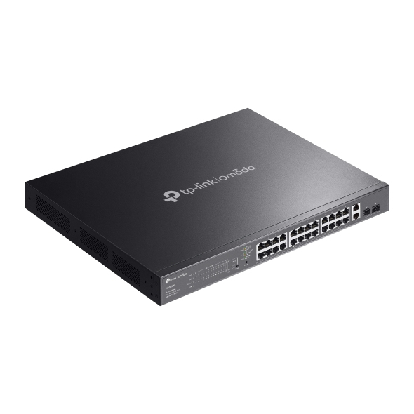 TP Link Omada ES228GMP Netzwerk Switch Managed L2 Gigabit Ethernet 10 100 1000 Power over Ethernet PoE Schwarz