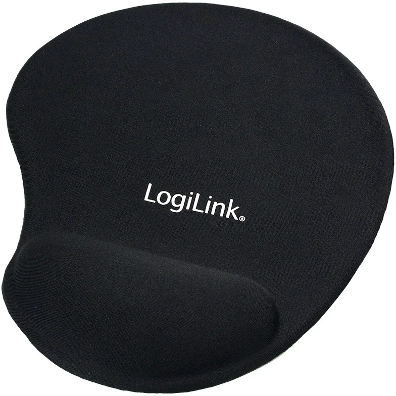 LogiLink Mauspad mit Silikongel Handballenauflage Schwarz Tastaturen & Maeuse