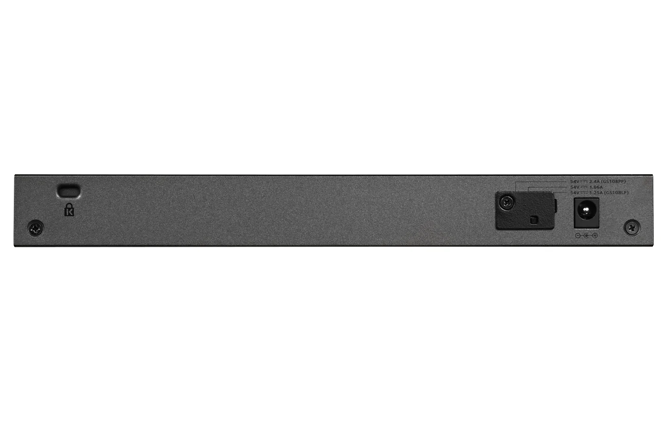 Netgear GS108LP Switch 8 Port Gigabit Ethernet unmanaged   8x GE   Desktop   Black Switches