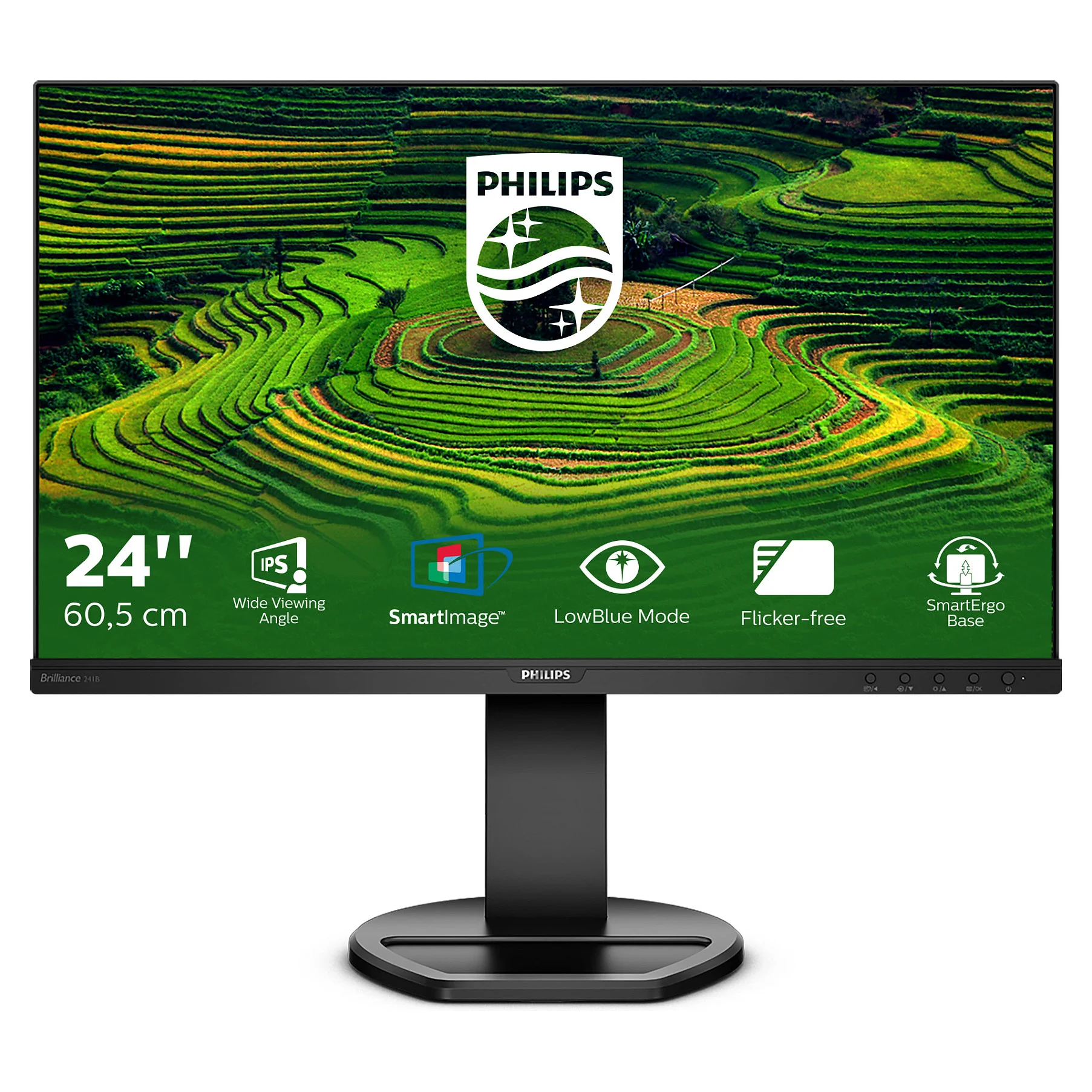 Philips 61cm 24    1920x1080  B Line 241B8QJEB 16 9 FHD IPS 5ms 75Hz HDMI DVI VGA DP Speaker Black Monitore