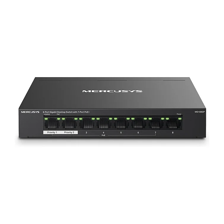 TP Link Mercusys MS108GP 8 Port Gigabit Desktop Switch 7 Port PoE  Switches