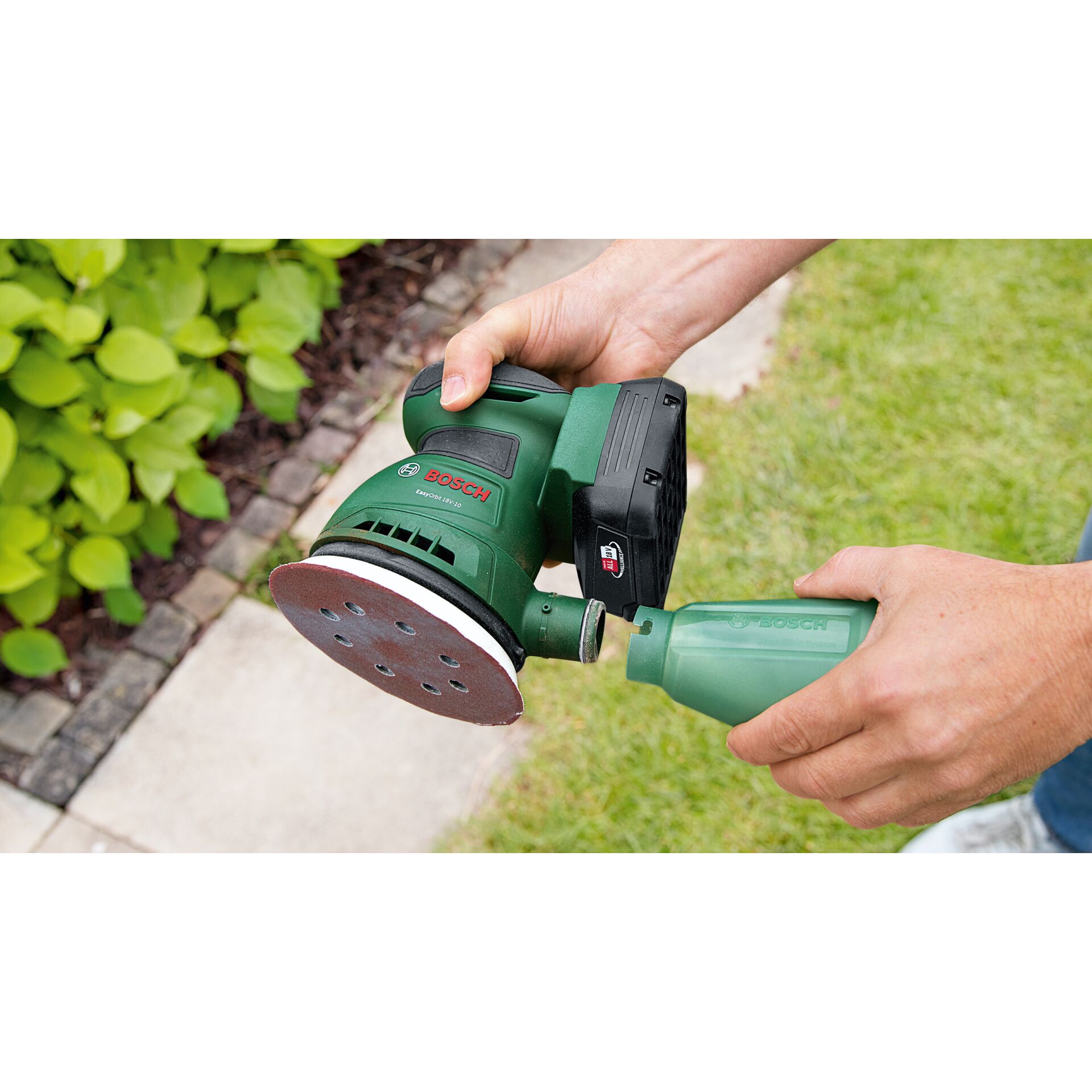 Bosch EasyOrbit 18V 10 Schwingschleifer 23000 OPM Schwarz  Gruen Schleifer Hobel & Fraesen