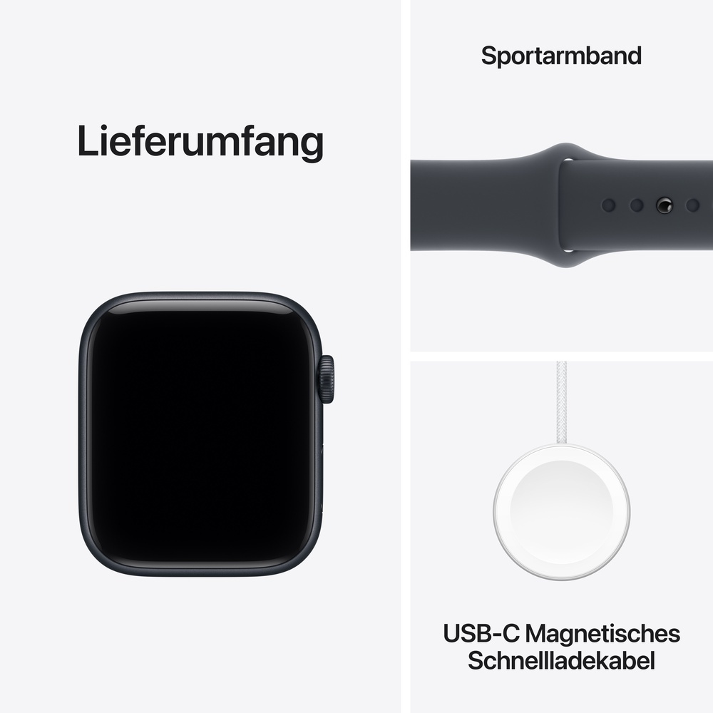Apple Watch SE 3 Aluminium Cellular 44mm Mitternacht  Sportarmband mitternacht  M L Smartwatches & Fitnesstracker