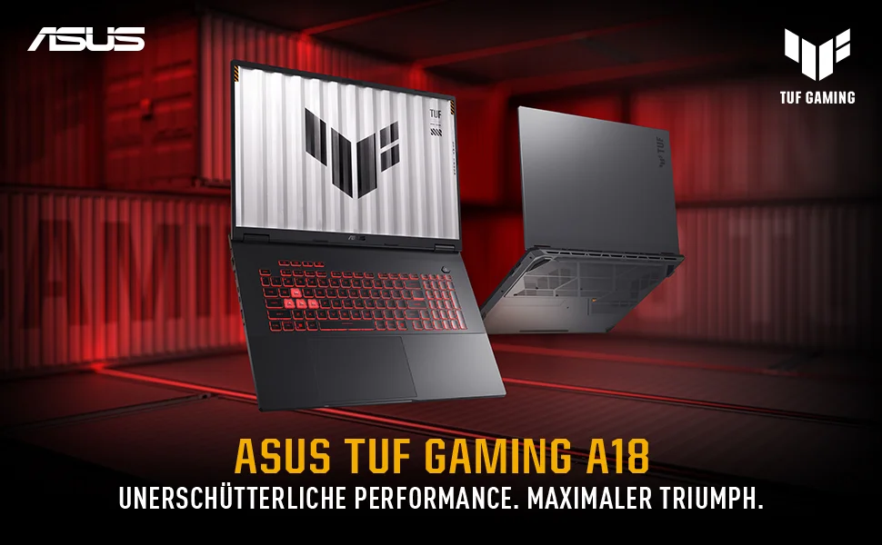 ASUS TUF Gaming A18 FA808UH S8061W AMD Ryzen  7 260 Laptop 45 7 cm  18   WUXGA 16 GB DDR5 SDRAM 1 TB SSD NVIDIA GeForce RTX 5050 Wi Fi 6E  802 11ax  Windows 11 Home Deutsch Grau Notebooks & E-Book Reader