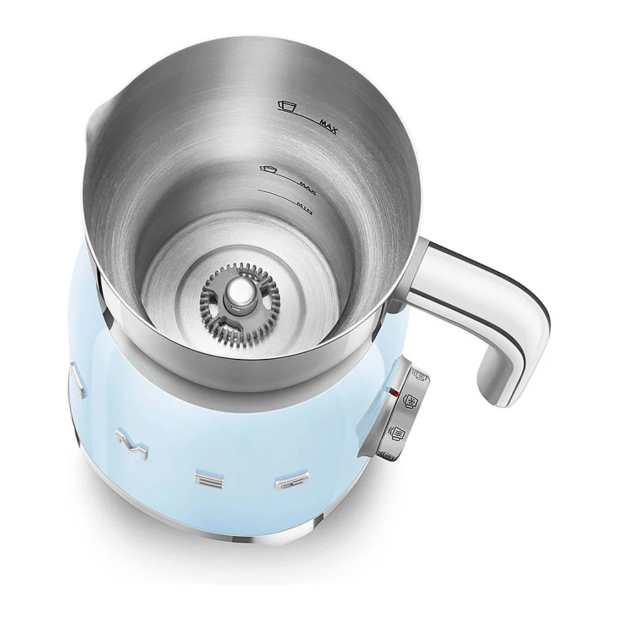 SMEG mff11pbeu milchaufschaeumer 50 s style pastellblau Kuechenkleingeraete
