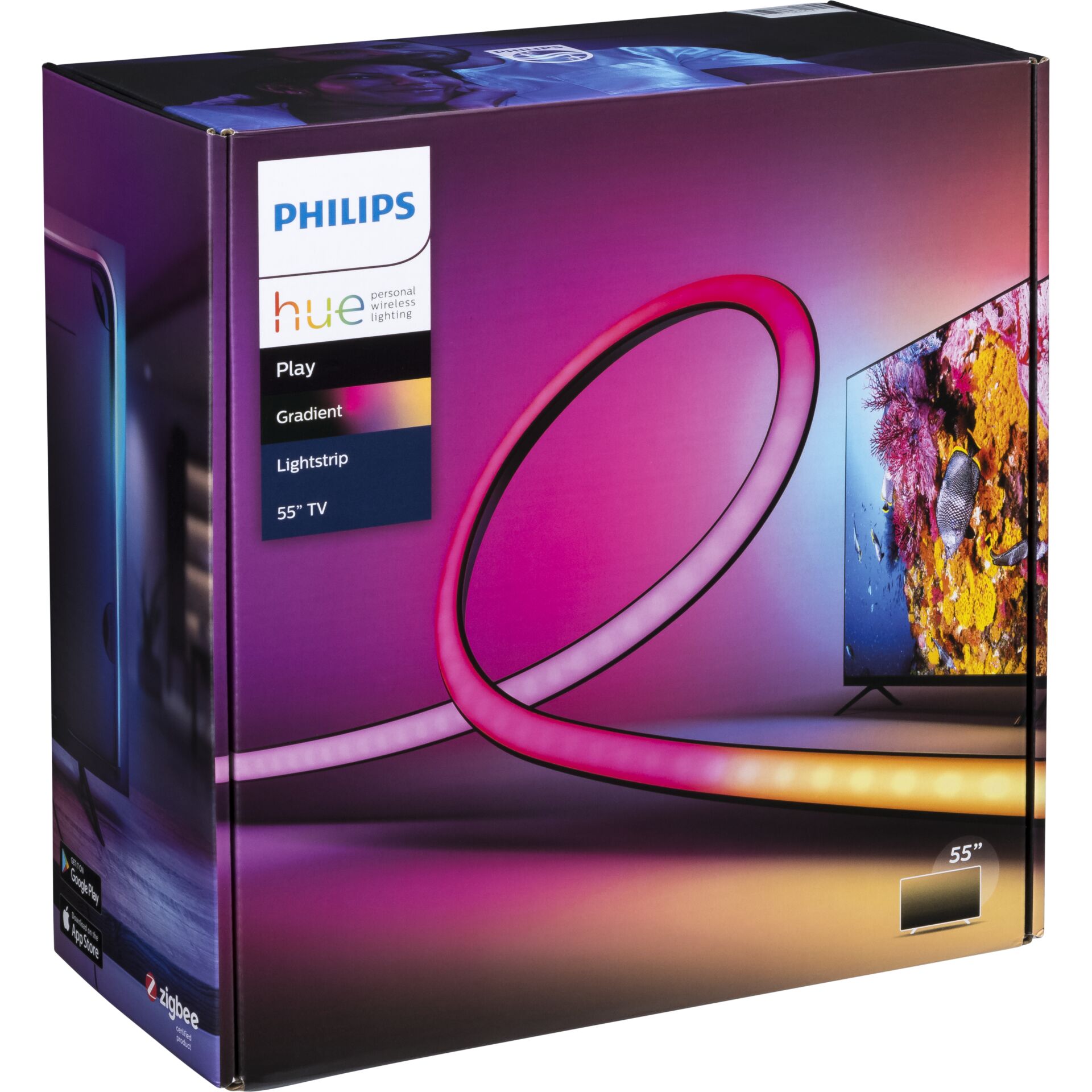 Philips Hue White and Color ambiance TV Play Gradient Lightstrip 55  Lightstrips