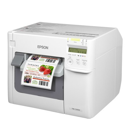 Epson TM C3500  012CD  Farb Etikettendrucker USB LAN 360dpi 104mm Drucker & Scanner