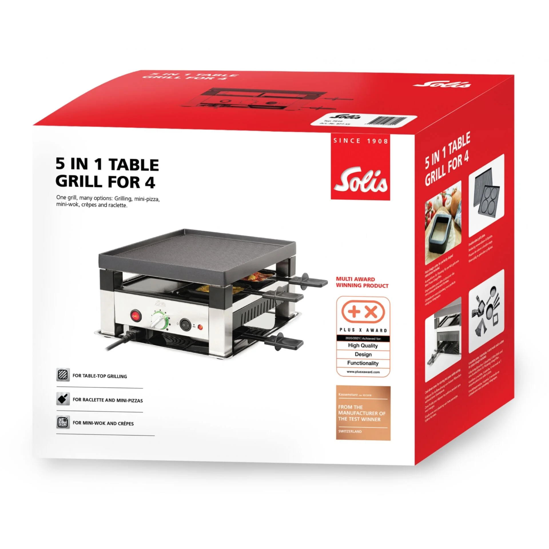 Solis 5in1 Tischgrill 7910 fuer 4 Personen Grills