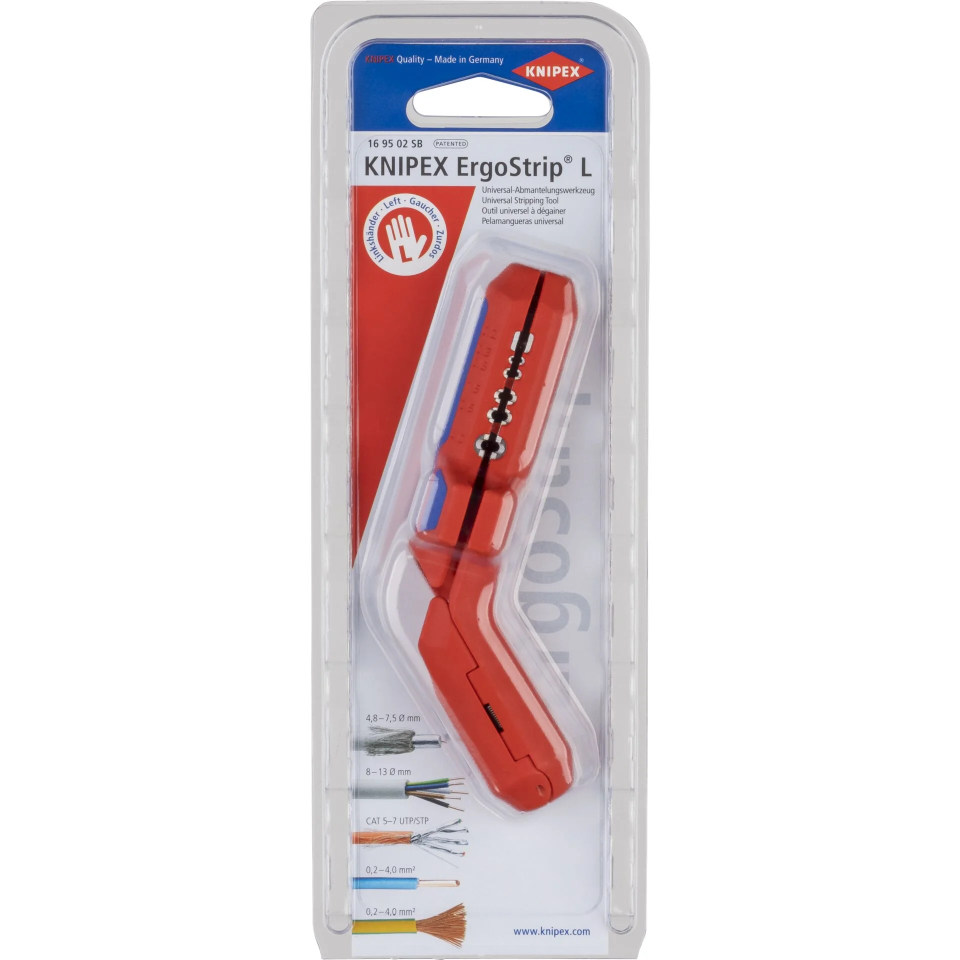 KNIPEX ErgoStrip Abmantelungsw  Linkshaender Schraubendreher & Zangen