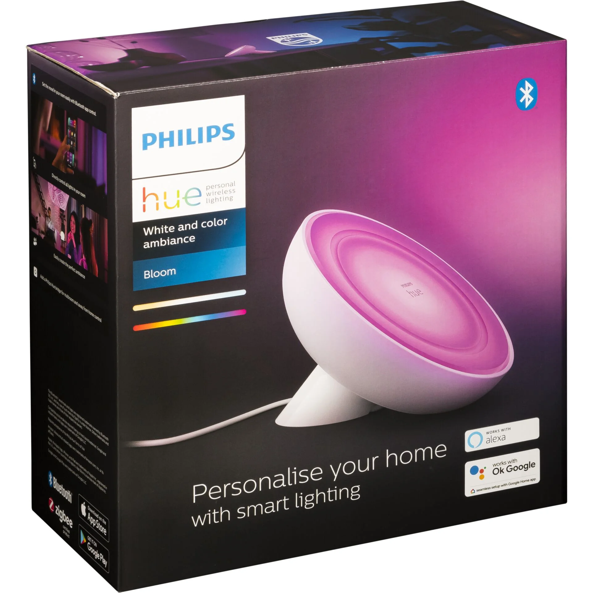 Philips Hue White and Color ambiance Bloom Tischleuchte weiss Steh- und Tischlampen