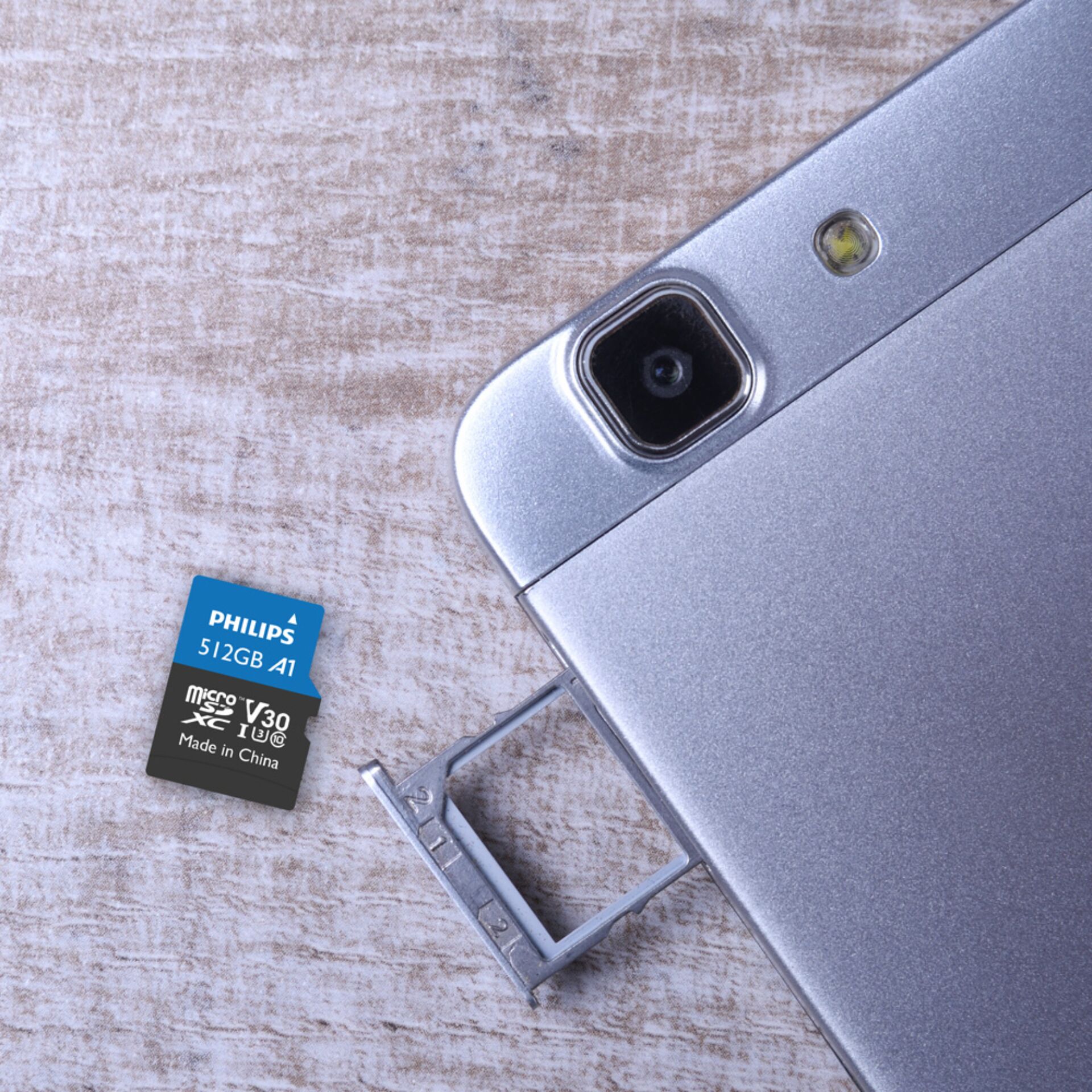 Philips FM51MP65B 00 Speicherkarte 512 GB MicroSDHC UHS I Klasse 10 Speichermedien
