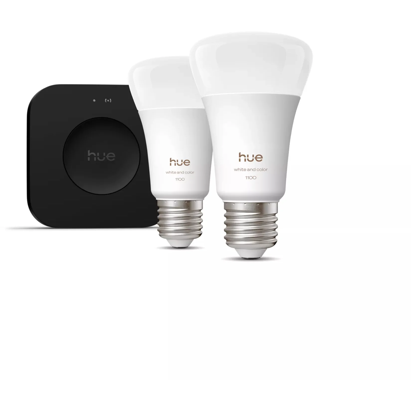 Philips Hue White and Color ambiance Starter Set  2 farbfaehige E27 Smart Lampen   Hue Bridge Pro Smart Home