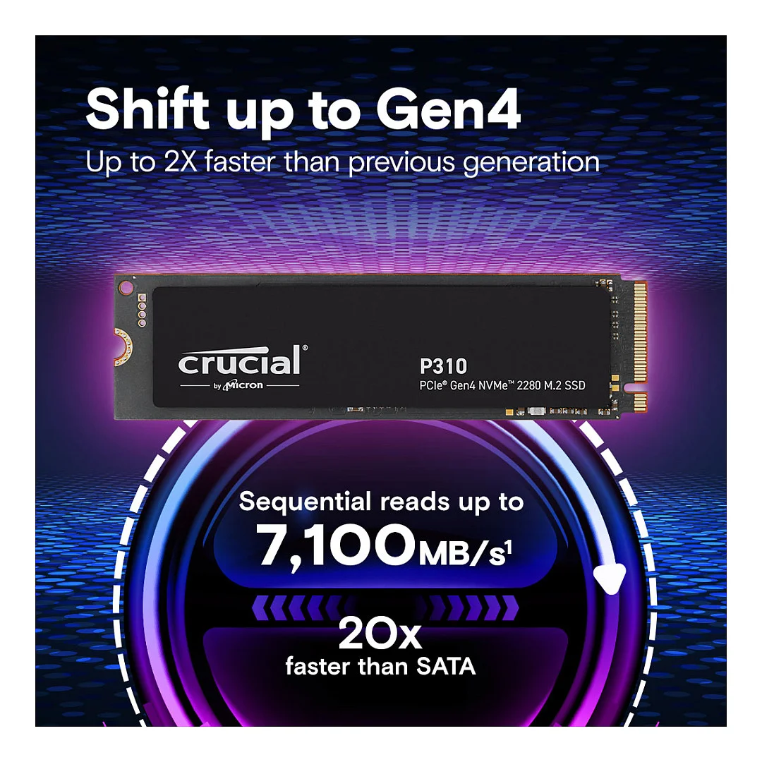 Crucial P310 Gen4 2280 4TB NVMe PCIe M 2 SSD Speichermedien