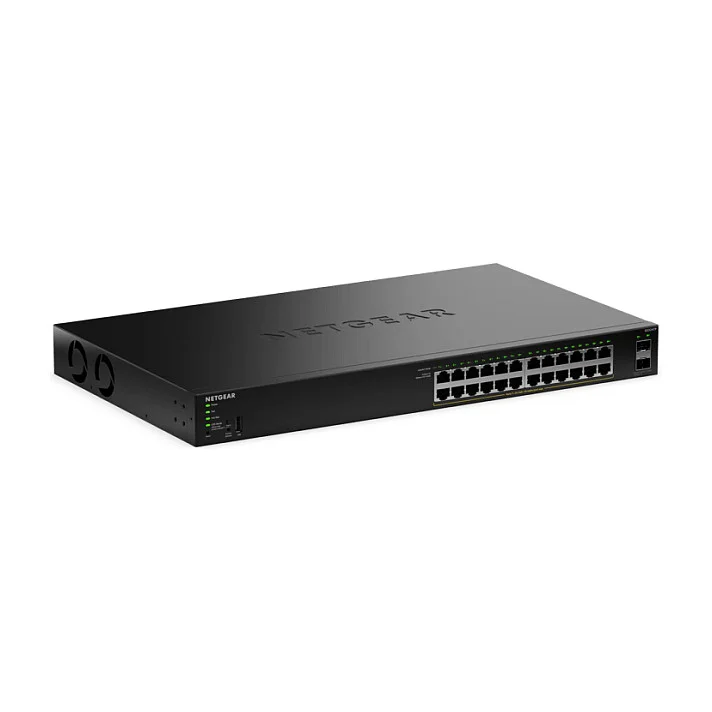 NETGEAR GS324TPv2 Managed L2 L3 Gigabit Ethernet  10 100 1000  Power over Ethernet  PoE  1U Schwarz Switches