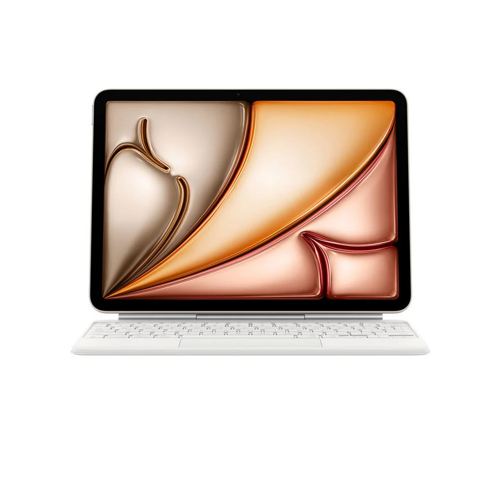 Apple Tastatur QWERTZ Magic Keyboard fuer iPad Air 2025 11 Zoll M3  weiss Akkus Powerbanks & Kabel