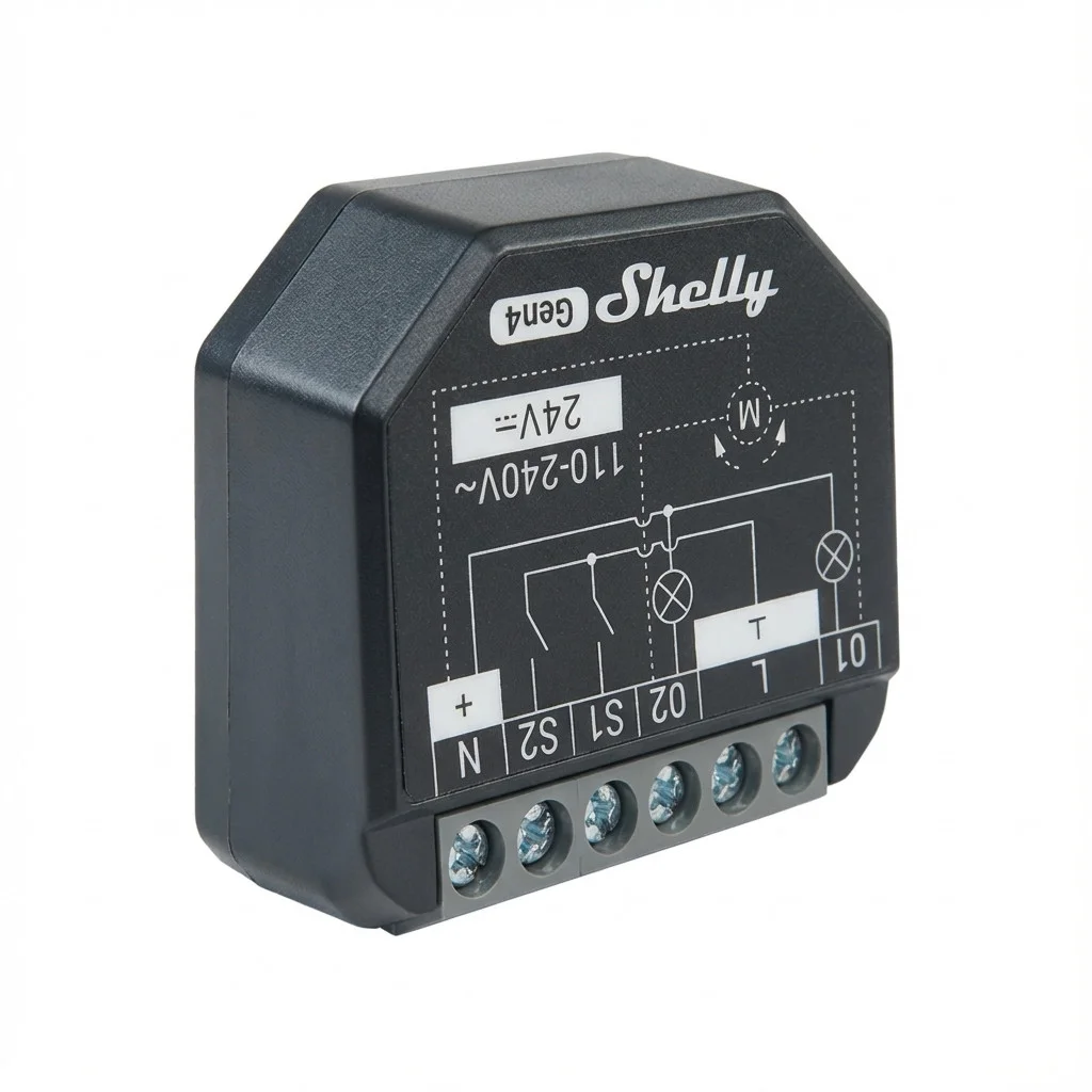 Shelly Relais 2PM Gen4 WLAN max  16A 2 Kanaele BT Matter Zigbee Messfunktion Unterputz Smart Home Zubehoer