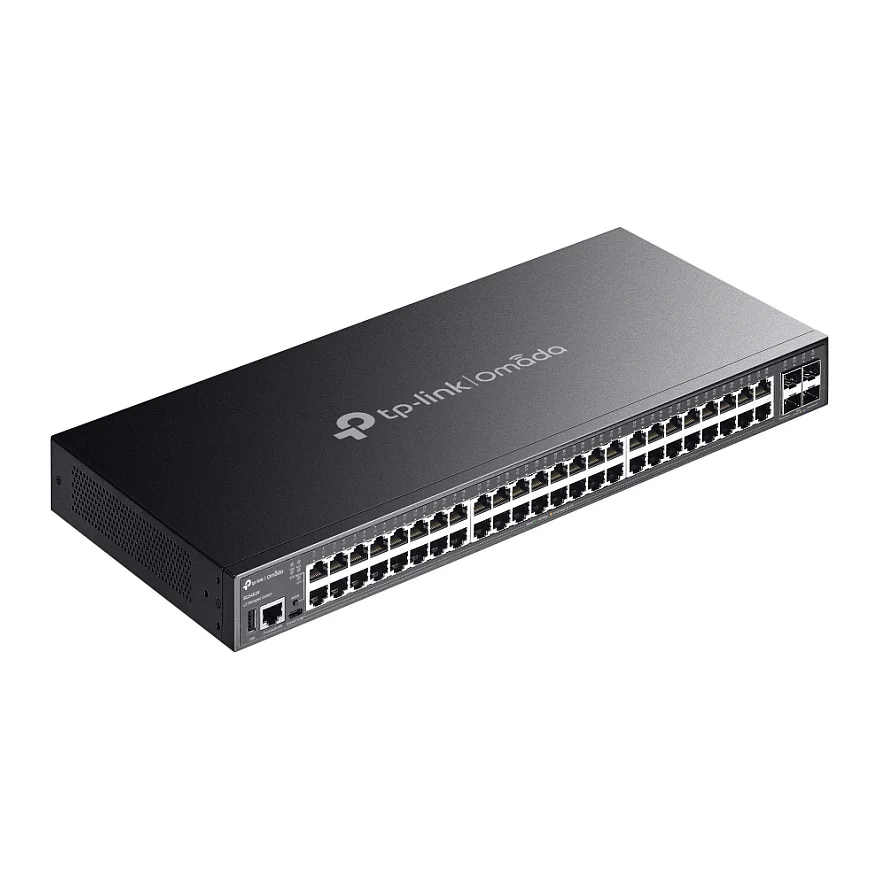 TP Link Omada SG5452X Netzwerk Switch Managed L3 Gigabit Ethernet  10 100 1000  Schwarz Switches