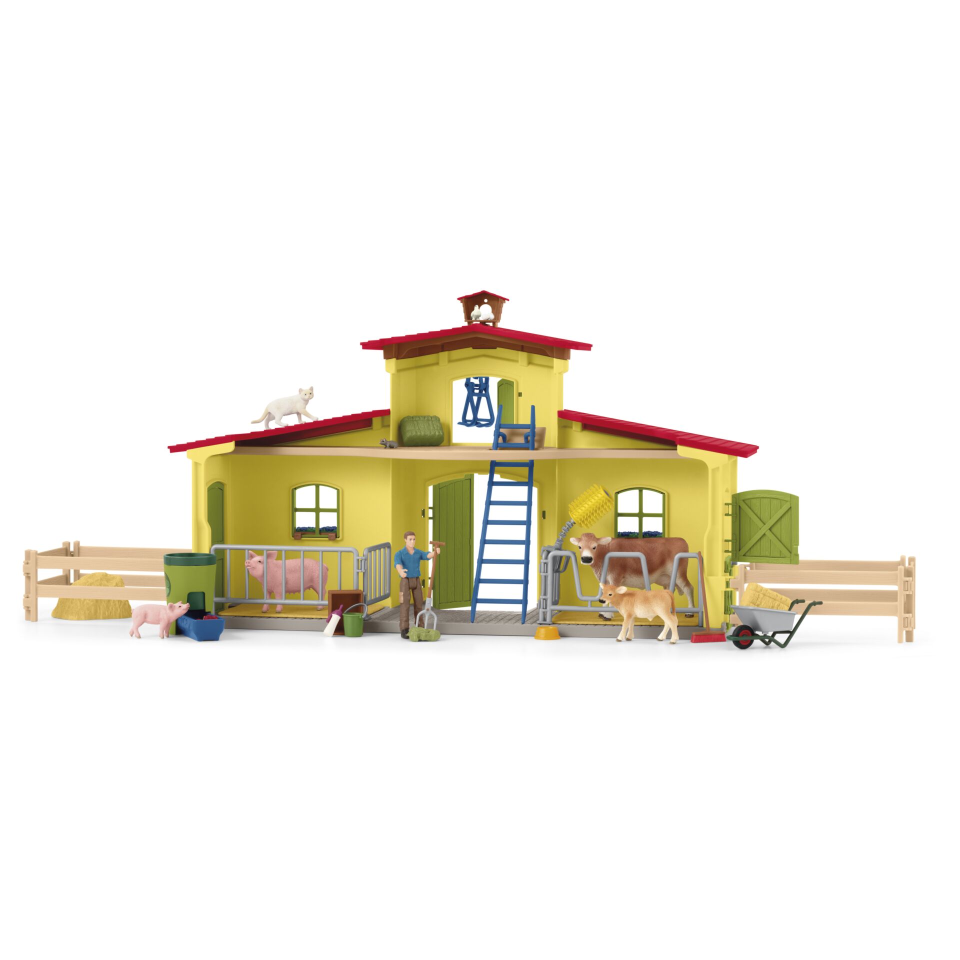 Schleich Farm World 42605 Grosser Stall m Tieren u  Zubehoer Spielfiguren
