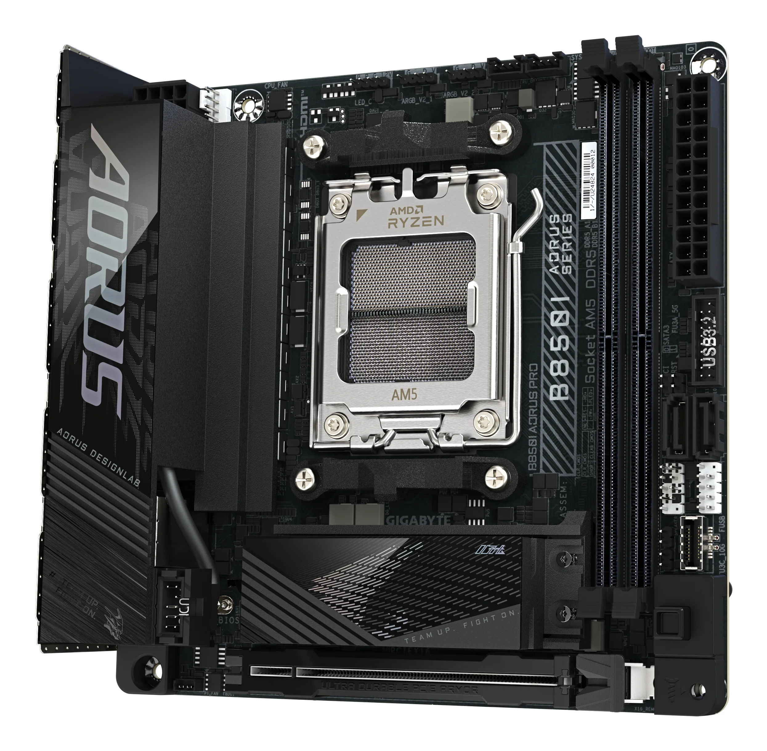 GIGABYTE B850I AORUS PRO Motherboard   Unterstuetzt AMD Ryzen 9000 Serie CPUs  8 2 1 Phasen Digital VRM  bis zu 8400MHz DDR5  OC   1xPCIe 5 0   1xPCIe 4 0 M 2  2 5LAN  WIFI 7  USB 3 2 Gen 2 PC-Zubehoer