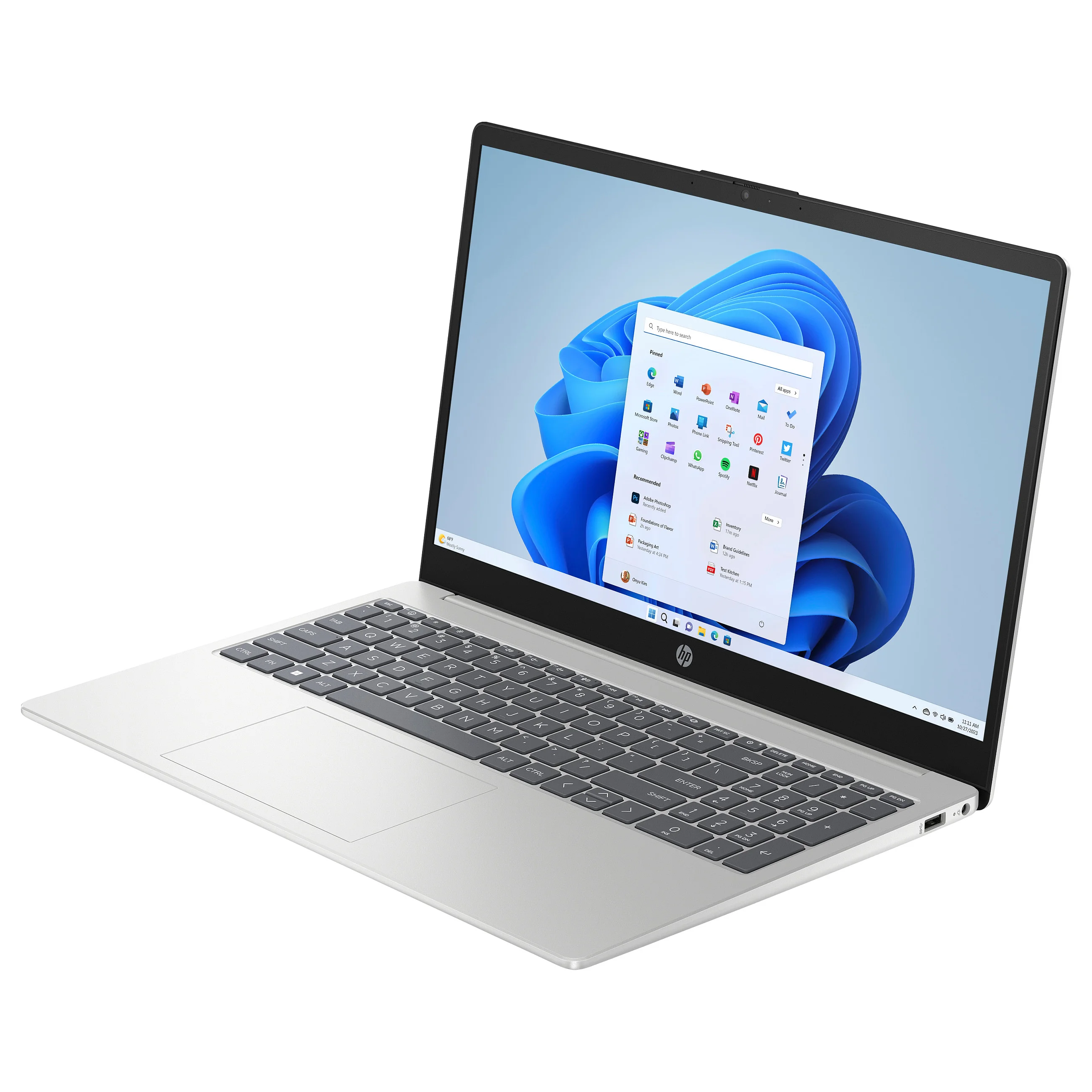 HP 15 fc0676ng AMD Ryzen  7 7730U Laptop 39 6 cm  15 6   Full HD 16 GB DDR4 SDRAM 1 TB SSD Wi Fi 6  802 11ax  Windows 11 Home Silber Laptops & Notebooks