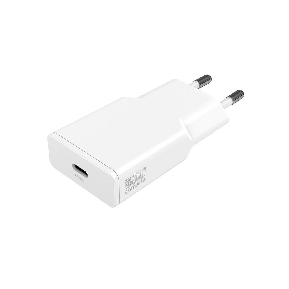 4SMARTS Netzladegeraet 20 Watt USB C Slim GaN 1C  weiss PC-Zubehoer