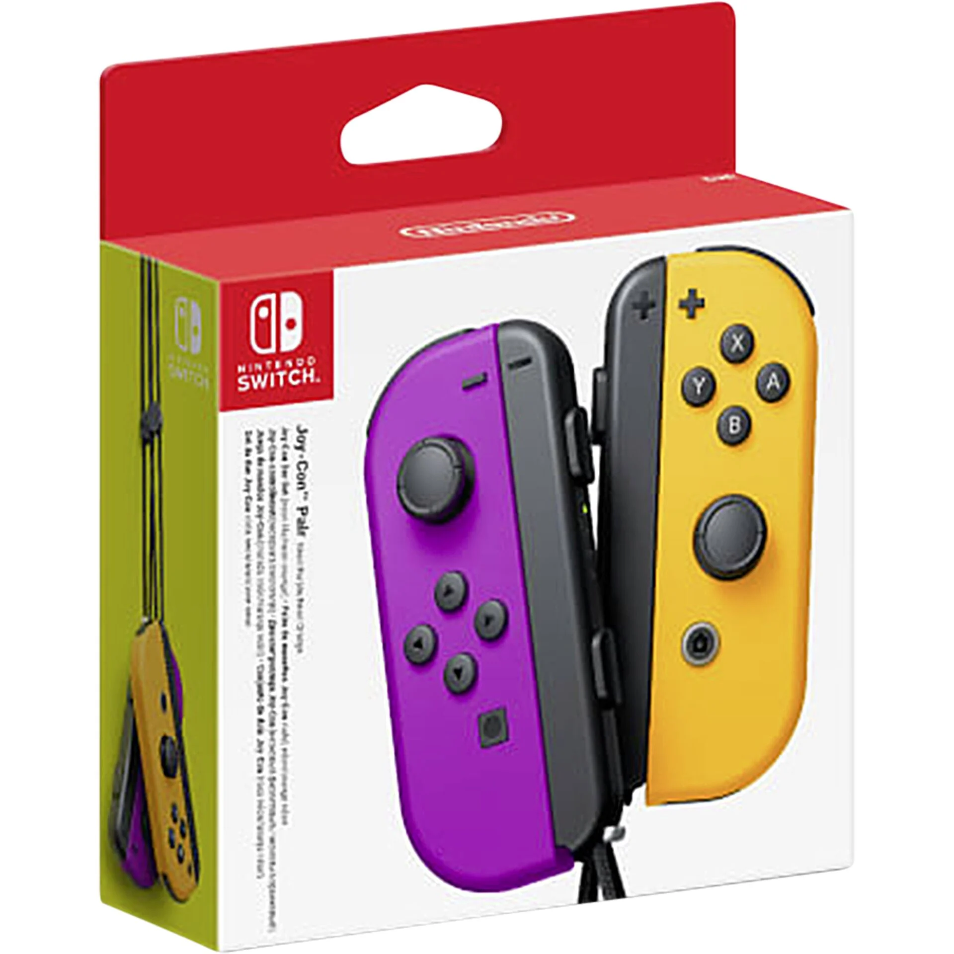 Nintendo Joy Con 2er Set Neon Lila Neon Orange Zubehoer Gaming
