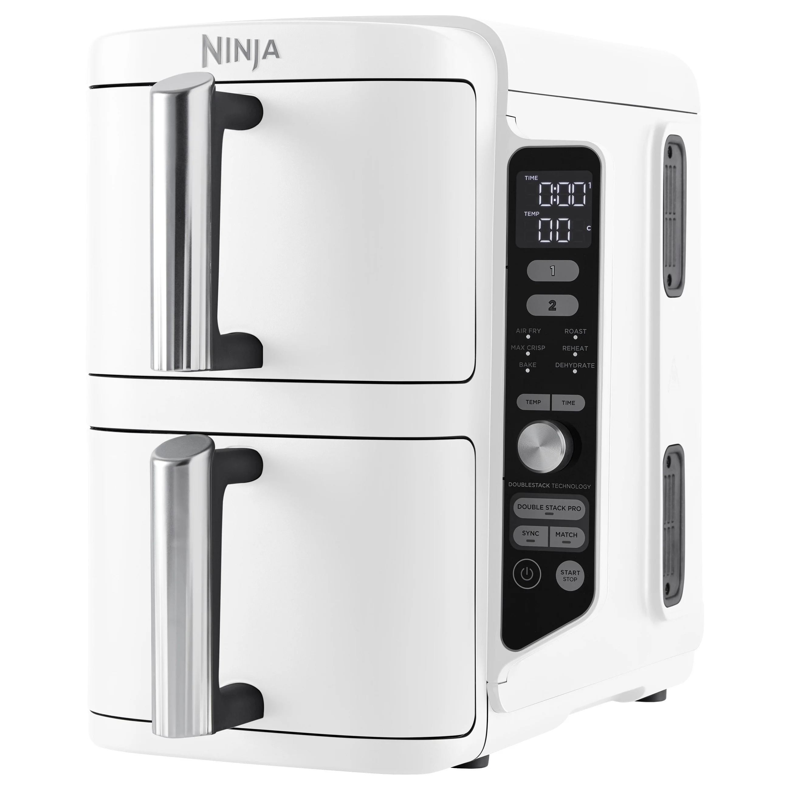 Ninja SL400EUWH Double Stack XL 9 5L Heissluftfritteuse Weiss Kuechenkleingeraete