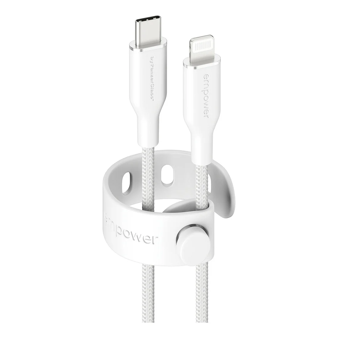 PanzerGlass empower  by   Racing 60W USB C to Lightning Kabel   USB 2 0   1 2M   Silber Weiss Akkus Powerbanks & Kabel