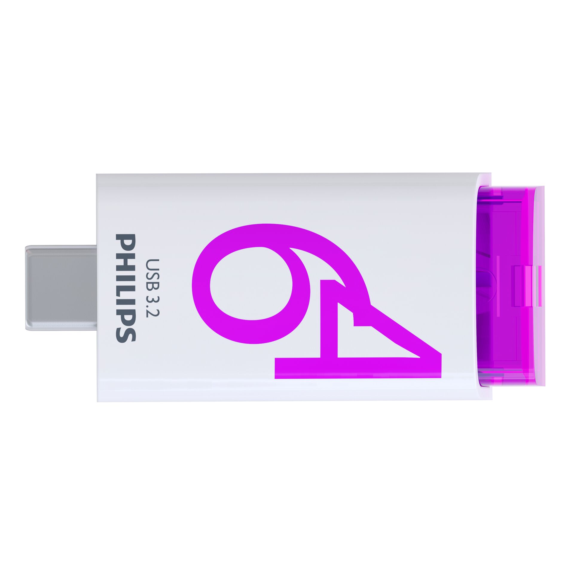 Philips Click USB Stick 64 GB USB Typ C 3 2 Gen 1  3 1 Gen 1  Violett  Weiss Speichermedien